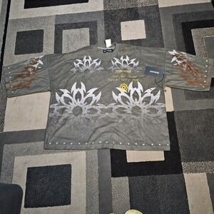 DISSORDER Graphic T-Shirt Mens‎ Large Olive Green NWT Y2K Streetwear Studded